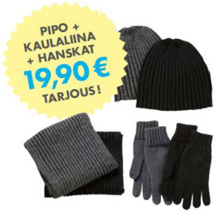 Clique Pipo, kaulahuivi ja hanskat